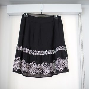 Black skirt with white emboridered detail